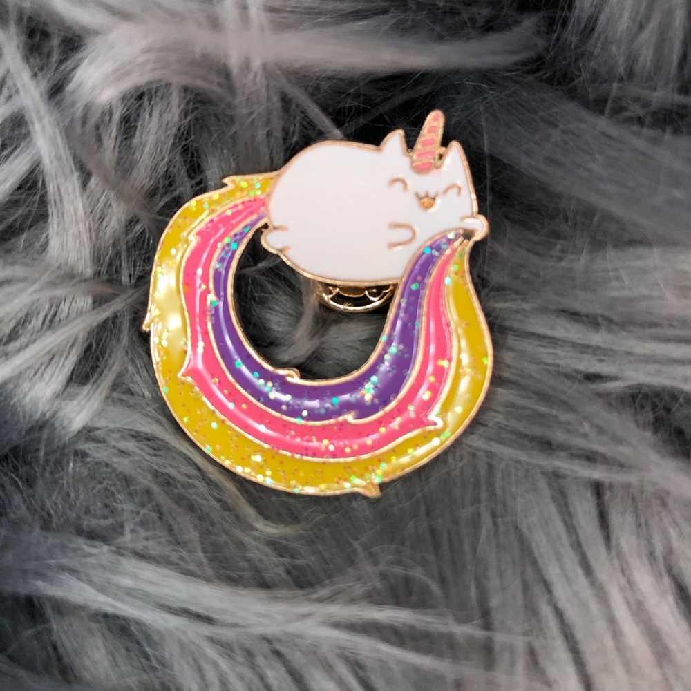 New! Unicorn PUSHEEN Enamel Pin - Picture 5 of 5